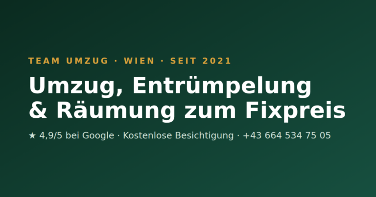 Entrümpelung Stockerau – Fixpreis ab Wien: Räumungsservice und Kontakt